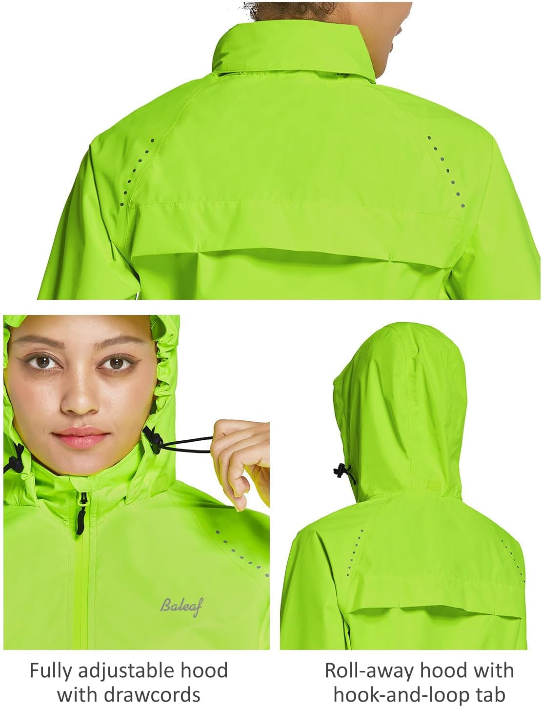 Stay Dry and Stylish: Women's Waterproof Lightweight Cycling Rain Jacket with Reflective Hood
